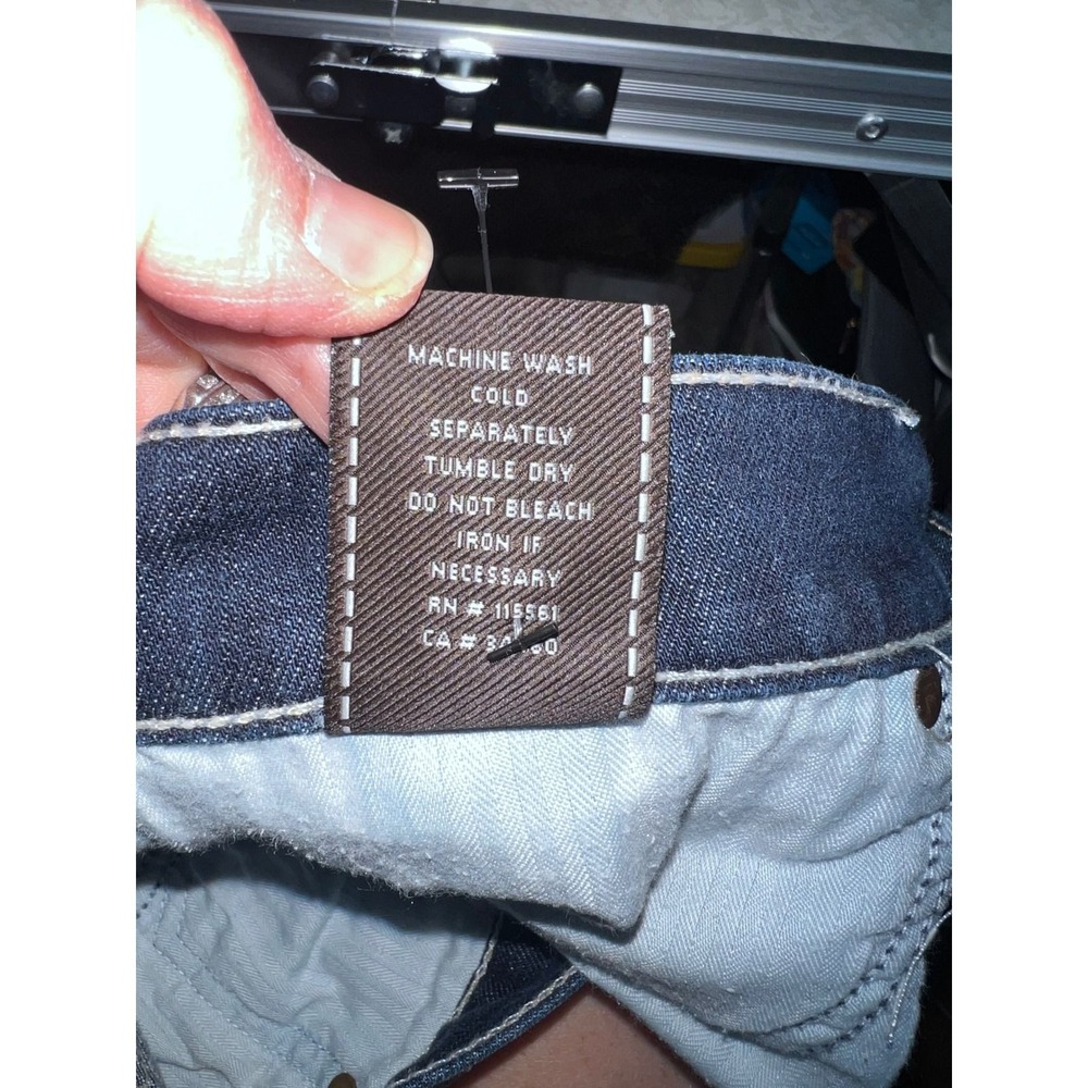 7 For All Mankind Dojo Jeans Women's Dark Wash Wide Leg 32x33 - Picture 4 of 13